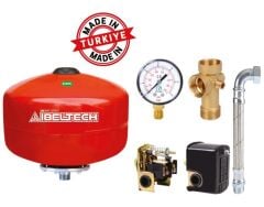 24LT YATIK HİDROFOR KİTİ (TANK+KRS-3 ŞALTER+ MANOMETRE+5'Lİ PARÇA+60CM DİRSEKLİ ZIRHLI HORTUM) HDF-2